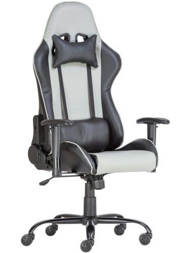 A - Alpha racing gamer szék - szürke/fekete színben